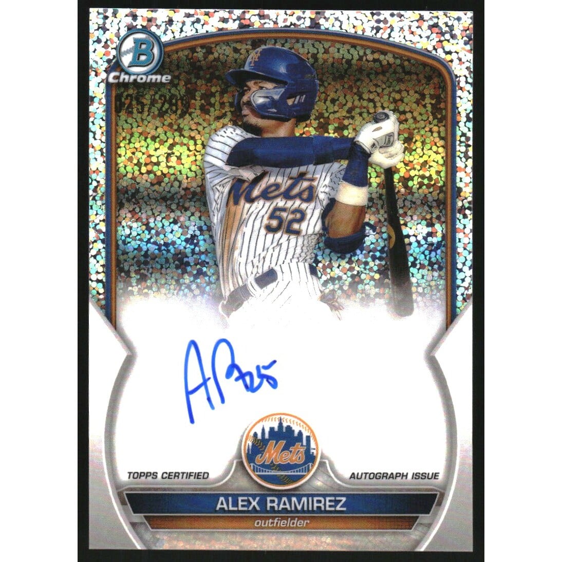 2023 Bowman Chrome Prospect Autographs Speckle Refractors #CPAAR Alex Ramirez 2023 Bowman Chrome Prospect Autographs Speckle Refractors #CPAAR Alex Ramirez