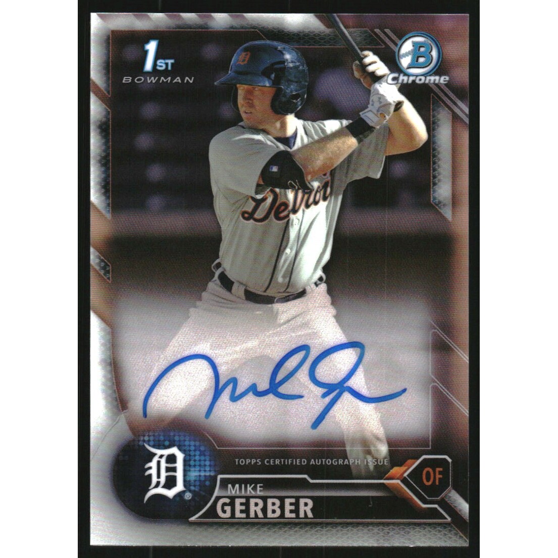 2016 Bowman Chrome Prospect Autographs Refractors #BCAPMG Mike Gerber