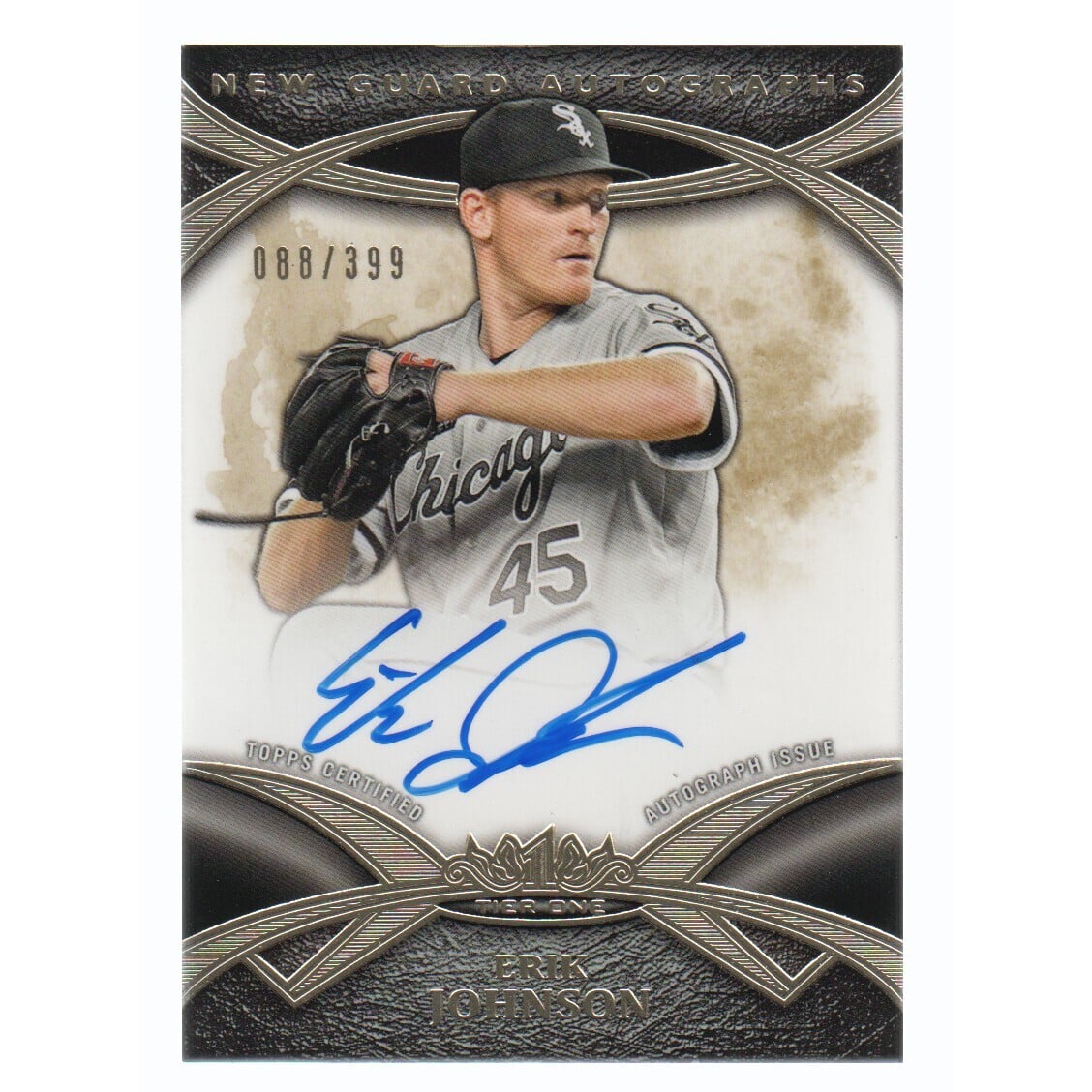 2014 Topps Tier One New Guard Autographs #NGAEJ Erik Johnson/399. rookie card picture