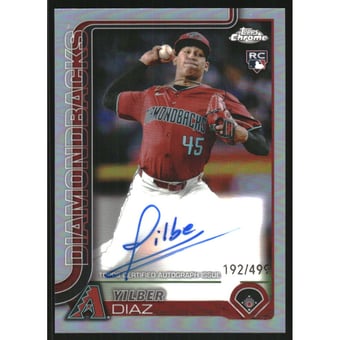 2025 Topps Chrome Rookie Autographs Refractors #RAYD Yilber Diaz
