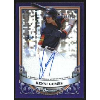 2024 Bowman Sterling Prospect Autographs Purple Refractors #PAKG Kenni Gomez