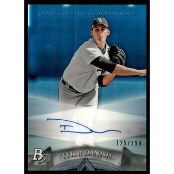 2014 Bowman Platinum Prospect Autographs Blue Refractors #APTD Tyler Danish