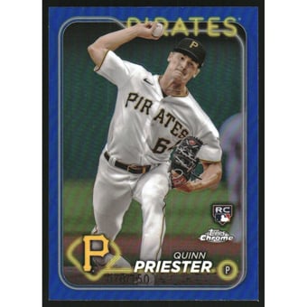 2024 Topps Chrome Blue Refractors #55 Quinn Priester