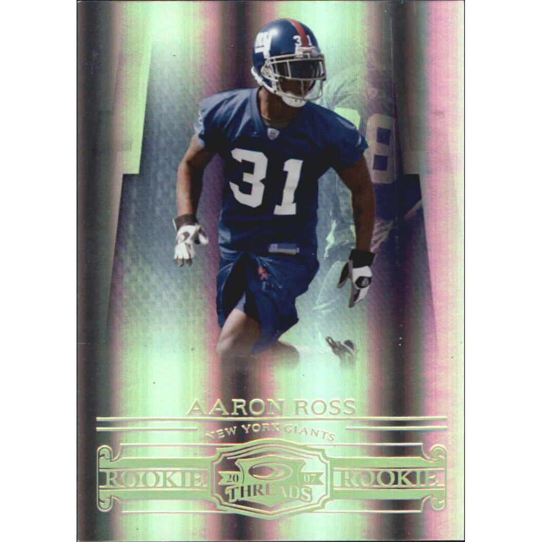 2007 Donruss Threads Gold Holofoil #215 Aaron Ross. rookie card picture