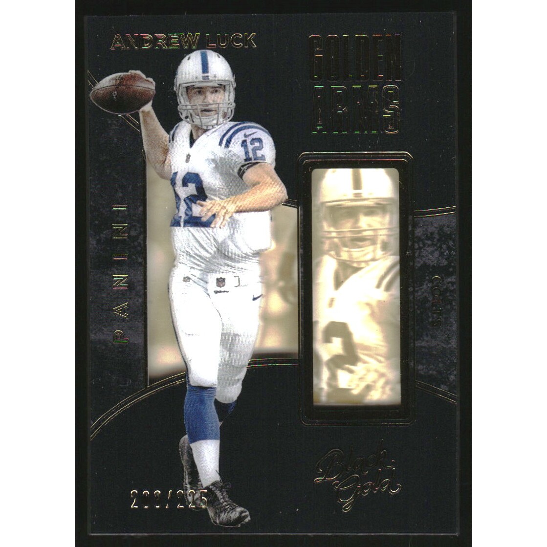 2016 Panini Black Gold Golden Arms #8 Andrew Luck 2016 Panini Black Gold Golden Arms #8 Andrew Luck