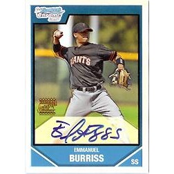 2007 Bowman Chrome Prospects Refractors #BC243 Emmanuel Burriss AU