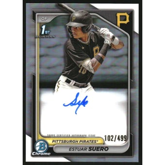 2024 Bowman Chrome Prospect Autographs Refractors #CPAES Estuar Suero