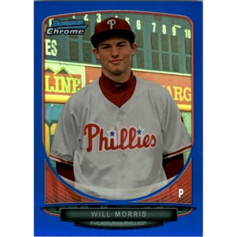 2013 Bowman Chrome Draft Draft Picks Blue Refractors #BDPP114 Will Morris