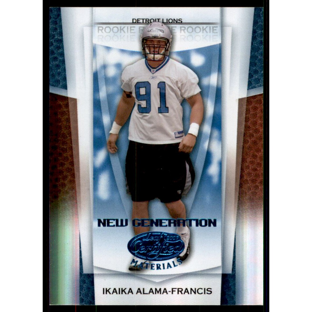 2007 Leaf Certified Materials Mirror Blue #189 Ikaika Alama-Francis