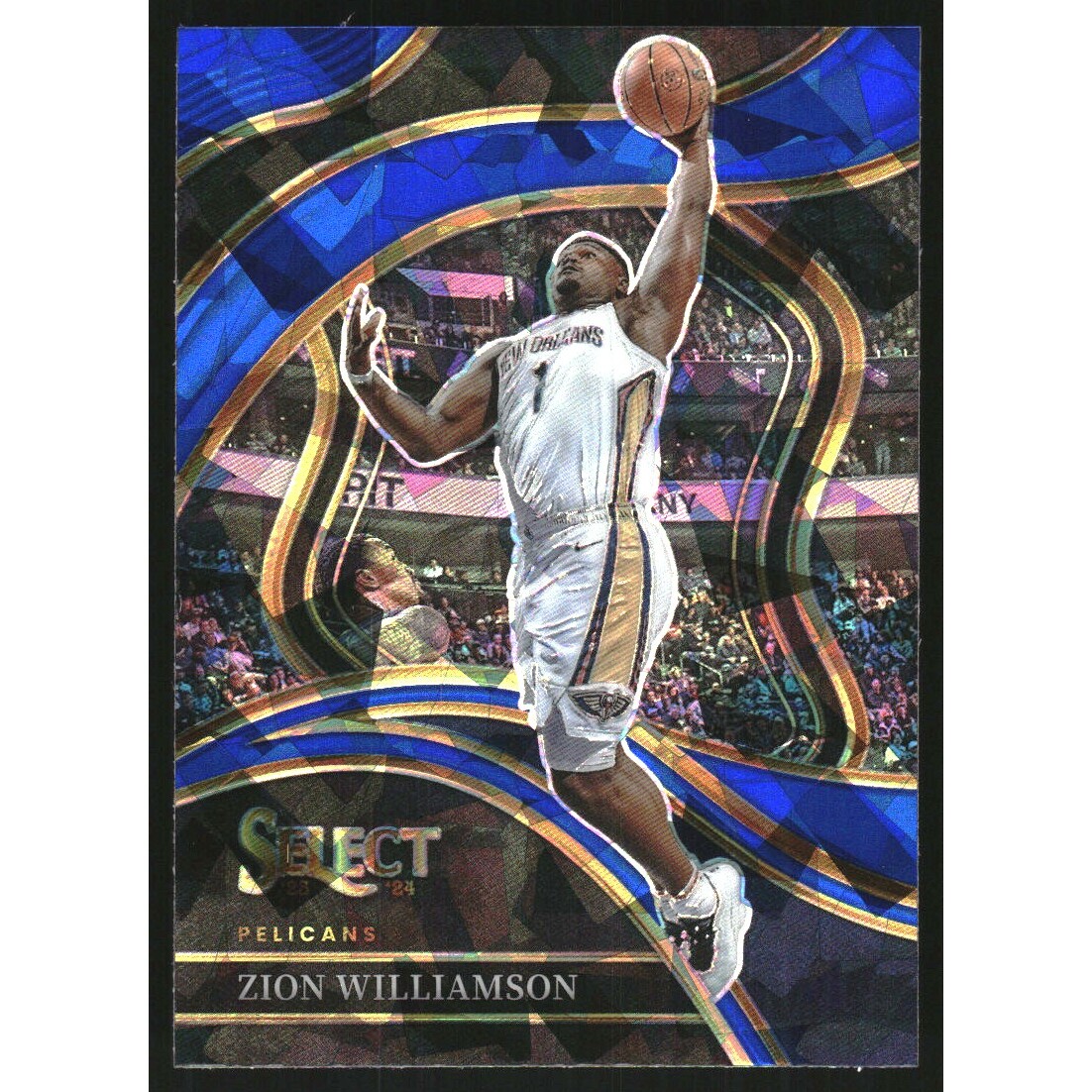 2023-24 Select Prizms Blue Cracked Ice #236 Zion Williamson 2023-24 Select Prizms Blue Cracked Ice #236 Zion Williamson