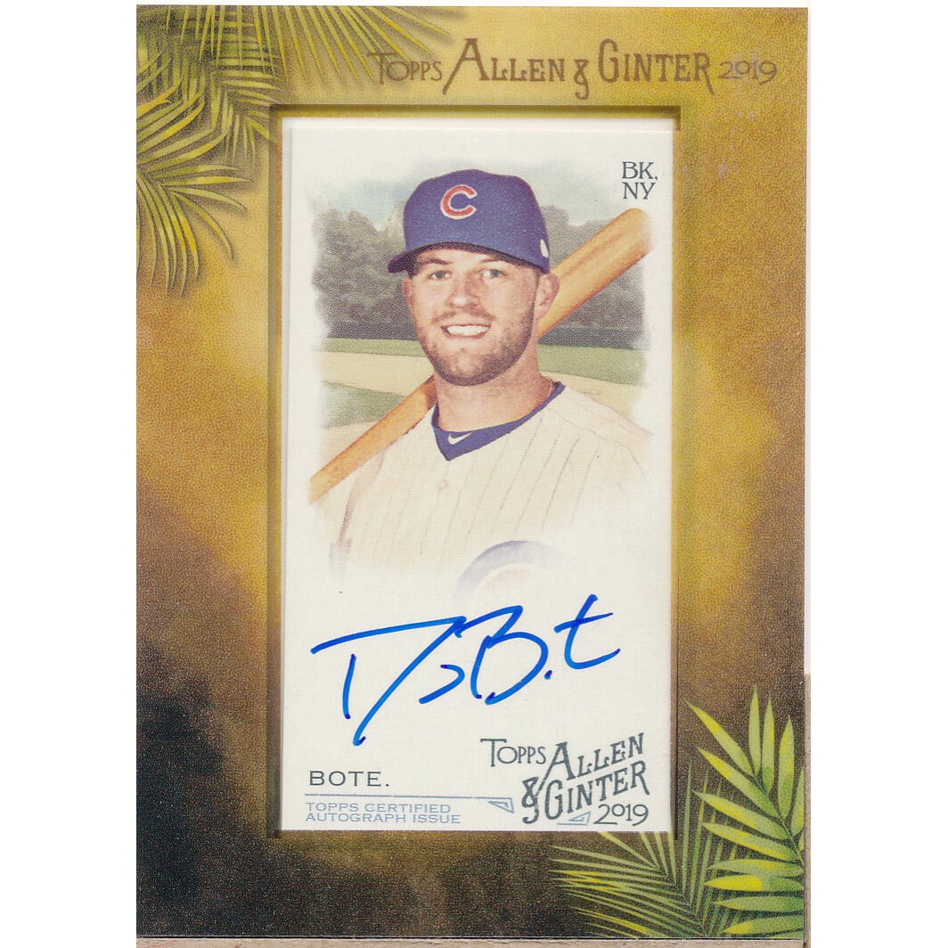2019 Topps Allen and Ginter Framed Mini Autographs #MADB David Bote. rookie card picture