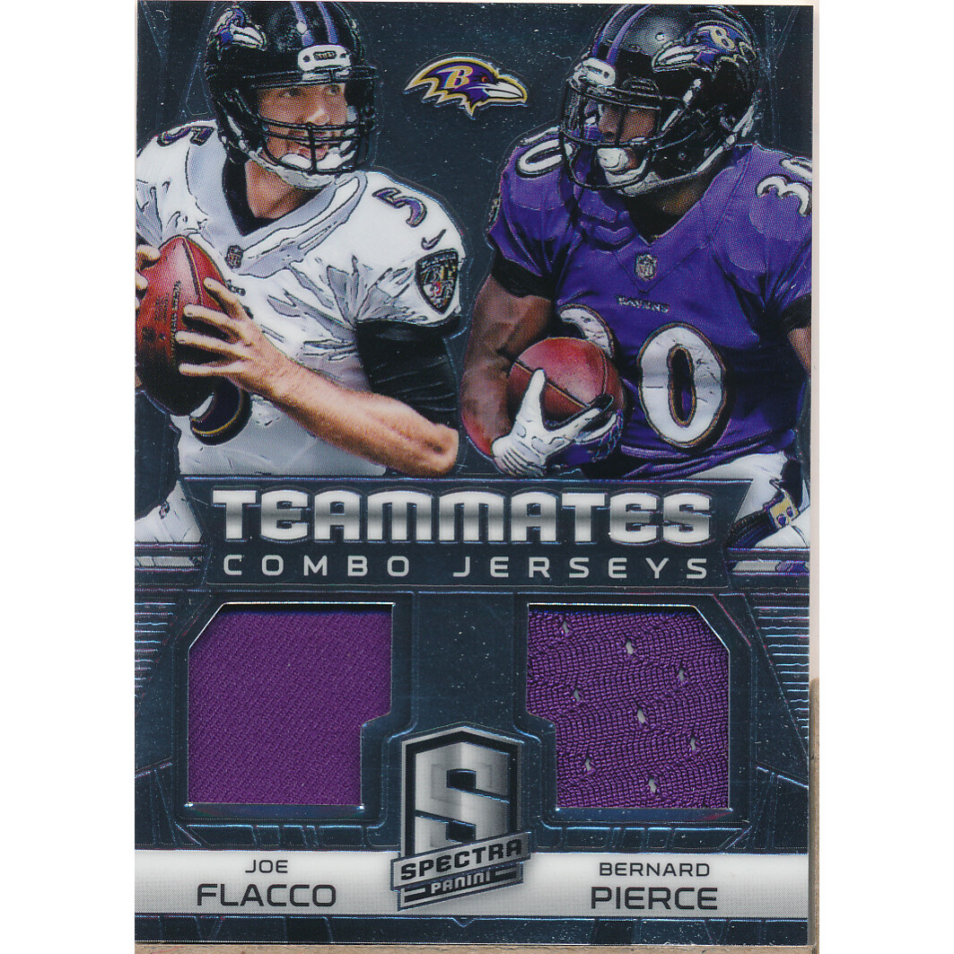 2014 Panini Spectra Teammates Combo Jerseys #16 Bernard Pierce/Joe Flacco/99