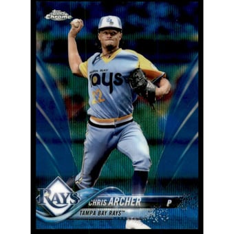 2018 Topps Chrome Blue Wave Refractors #102 Chris Archer