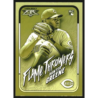 2022 Topps Fire Flame Throwers Gold Minted #FT12 Hunter Greene