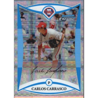 2008 Bowman Chrome Draft Prospects X-Fractors #BDPP66 Carlos Carrasco FG