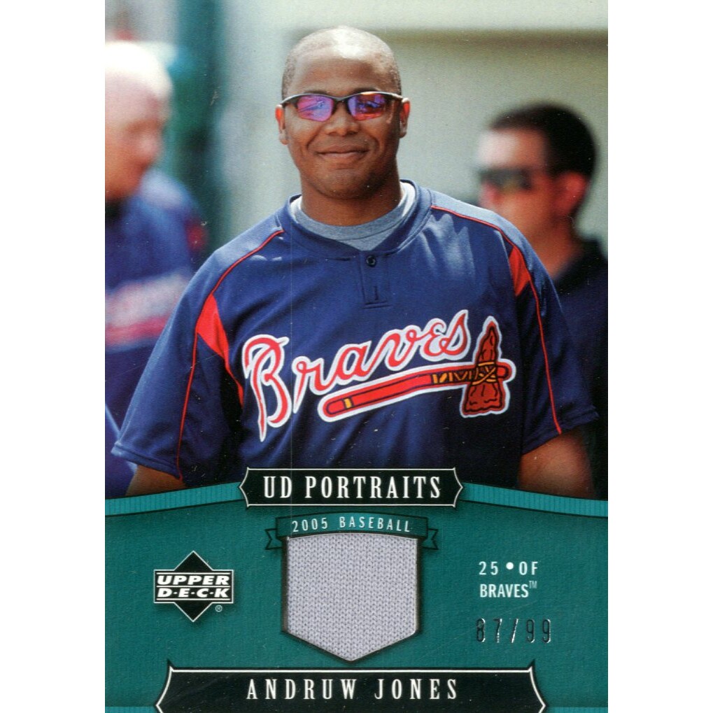 2005 UD Portraits Jersey Emerald #5 Andruw Jones