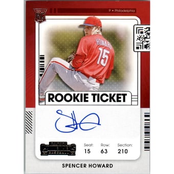 2021 Panini Contenders #139 Spencer Howard AU RC