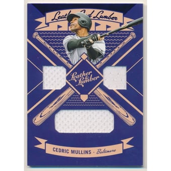 2019 Panini Leather and Lumber Leather and Lumber Triple Jersey Relics #3 Cedric Mullins