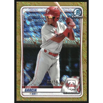 2020 Bowman Chrome Prospects Gold Shimmer Refractors #BCP230 Luis Garcia