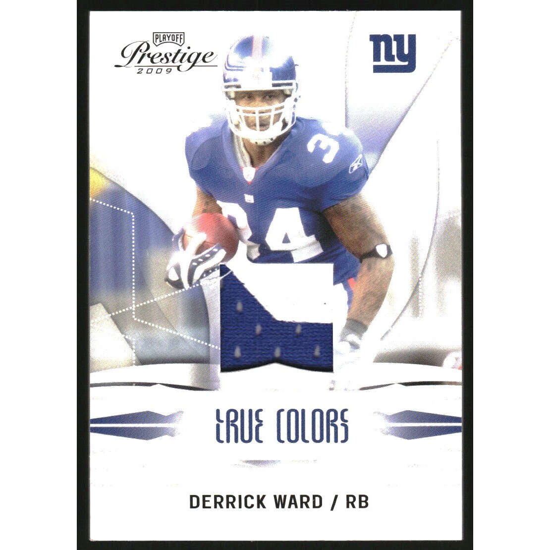 2009 Playoff Prestige True Colors Materials Primary Colors #7 Derrick Ward