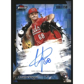 2024 Finest Autographs Sky Blue Refractors #FACS Carson Spiers