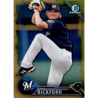 2016 Bowman Chrome Draft Gold Refractors #BDC189 Phil Bickford