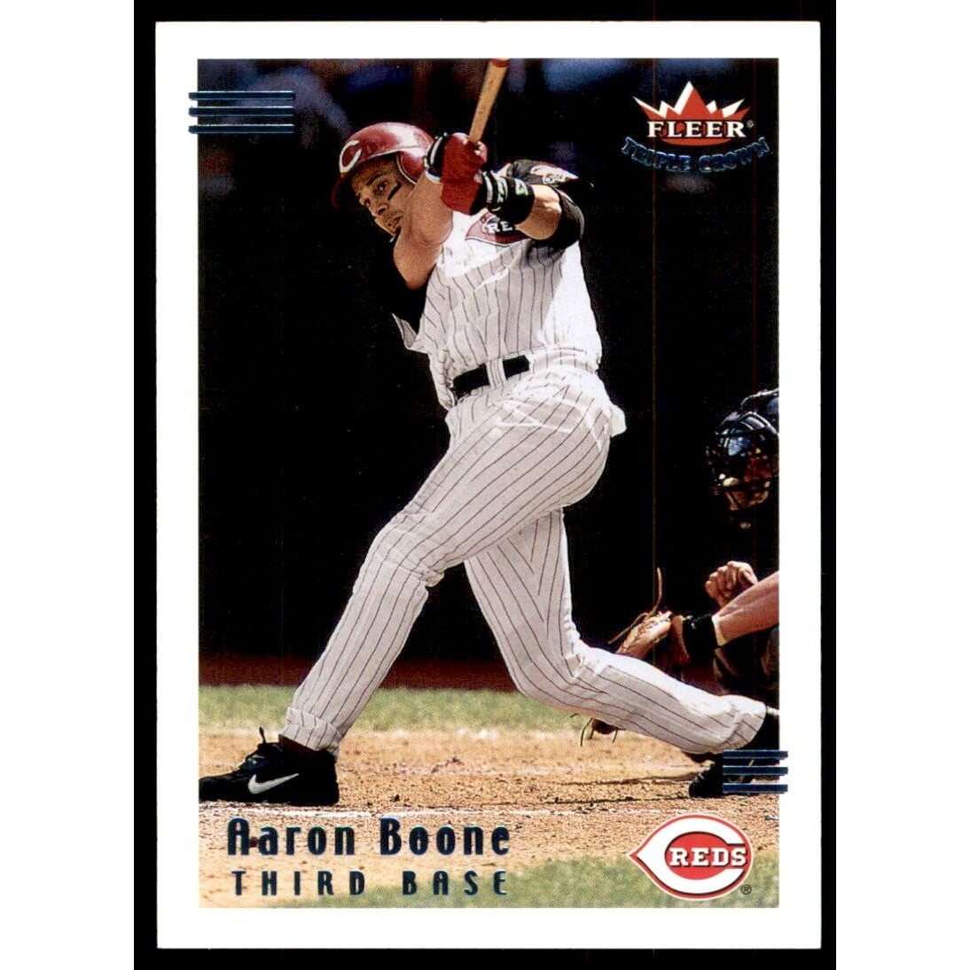 2002 Fleer Triple Crown RBI Parallel #172 Aaron Boone/62. rookie card picture