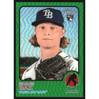 2022 Topps Heritage Chrome Green Refractors #161 Shane Baz