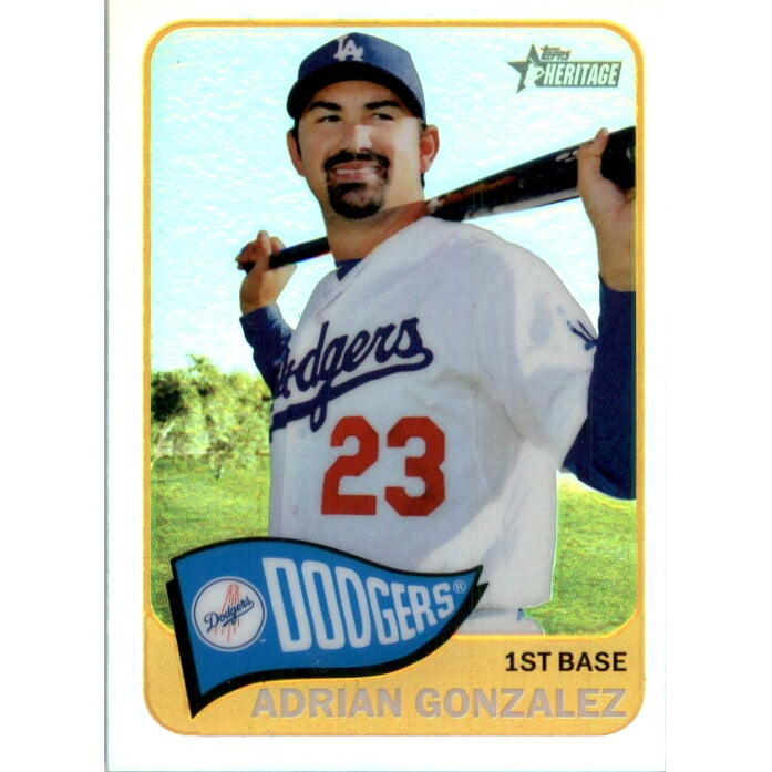2014 Topps Heritage Chrome Refractors #473 Adrian Gonzalez. rookie card picture