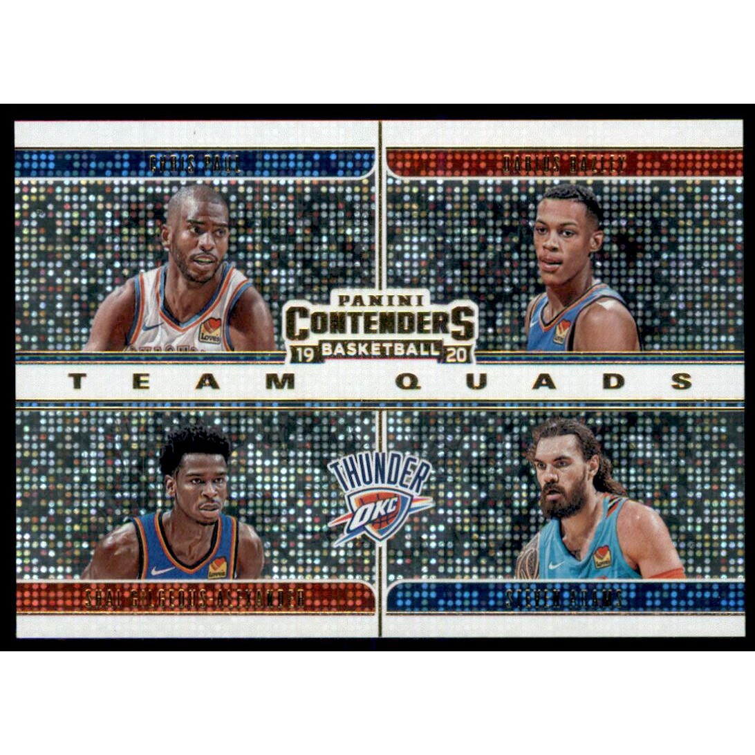 2019-20 Panini Contenders Team Quads #21 Chris Paul/Darius Bazley/Shai Gilgeous-Alexander/Steven Adams