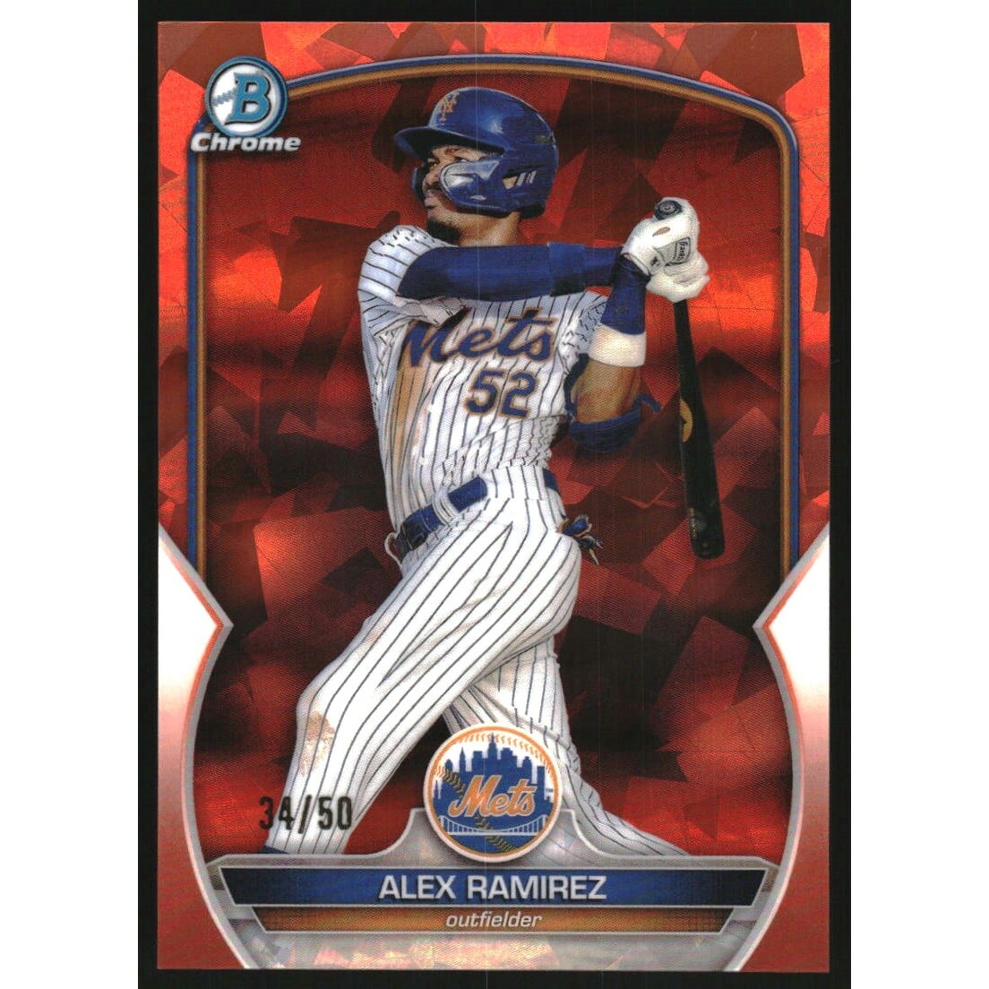 2023 Bowman Chrome Sapphire Prospects Orange Refractors #BCP50 Alex Ramirez