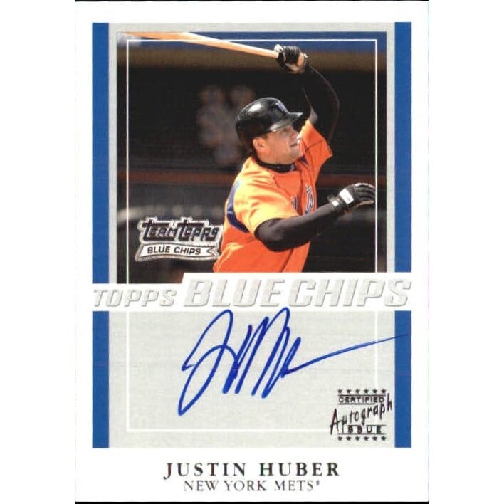 2003 Topps Blue Chips Autographs #JHU Justin Huber. rookie card picture