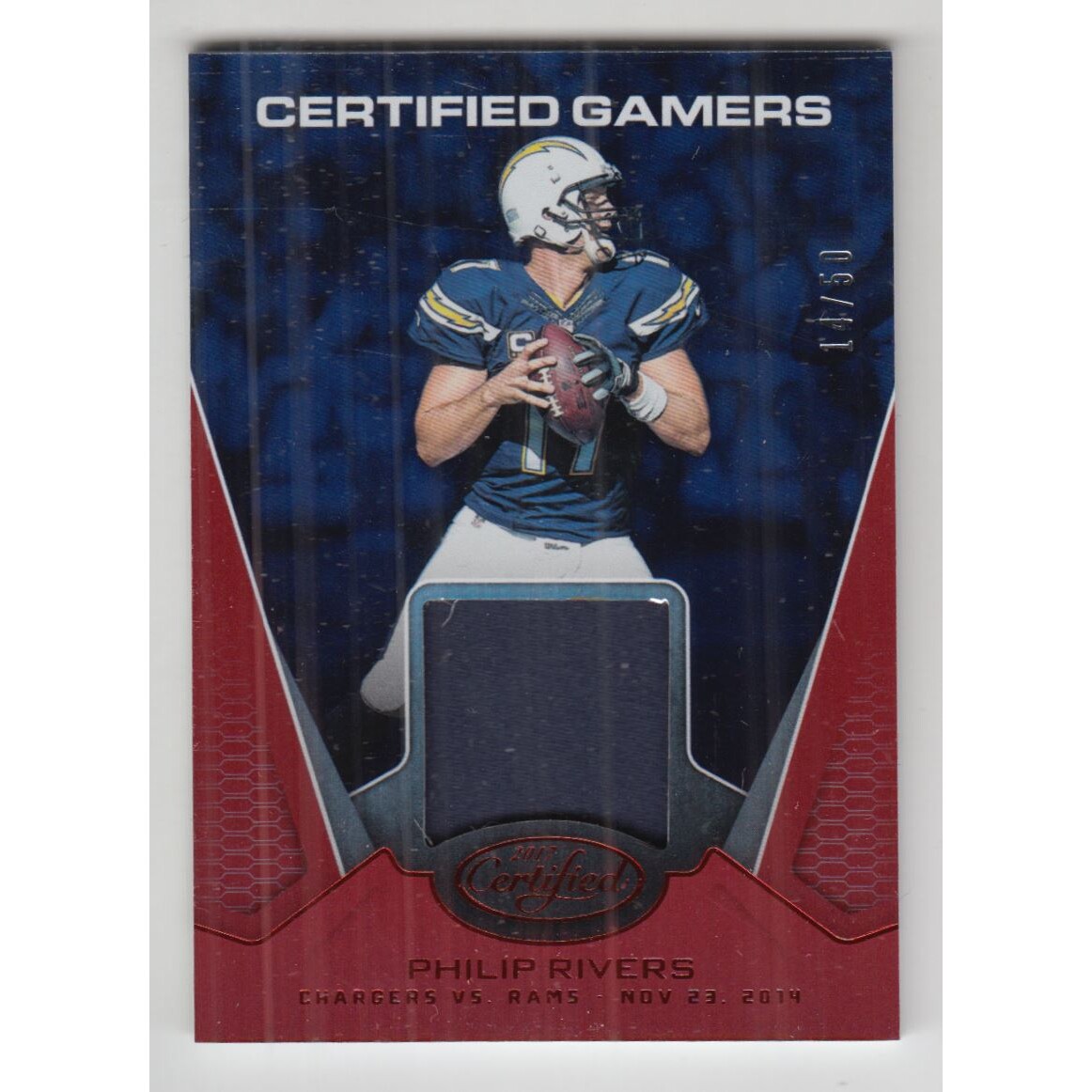 2017 Certified Gamers Jerseys Mirror Red #11 Philip Rivers 2017 Certified Gamers Jerseys Mirror Red #11 Philip Rivers