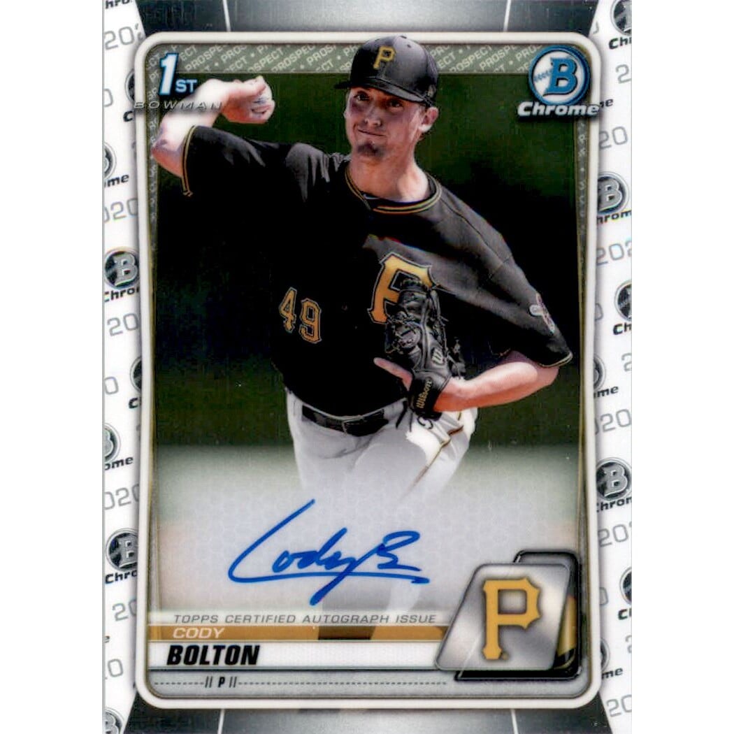 2020 Bowman Chrome Prospect Autographs #CPACB Cody Bolton