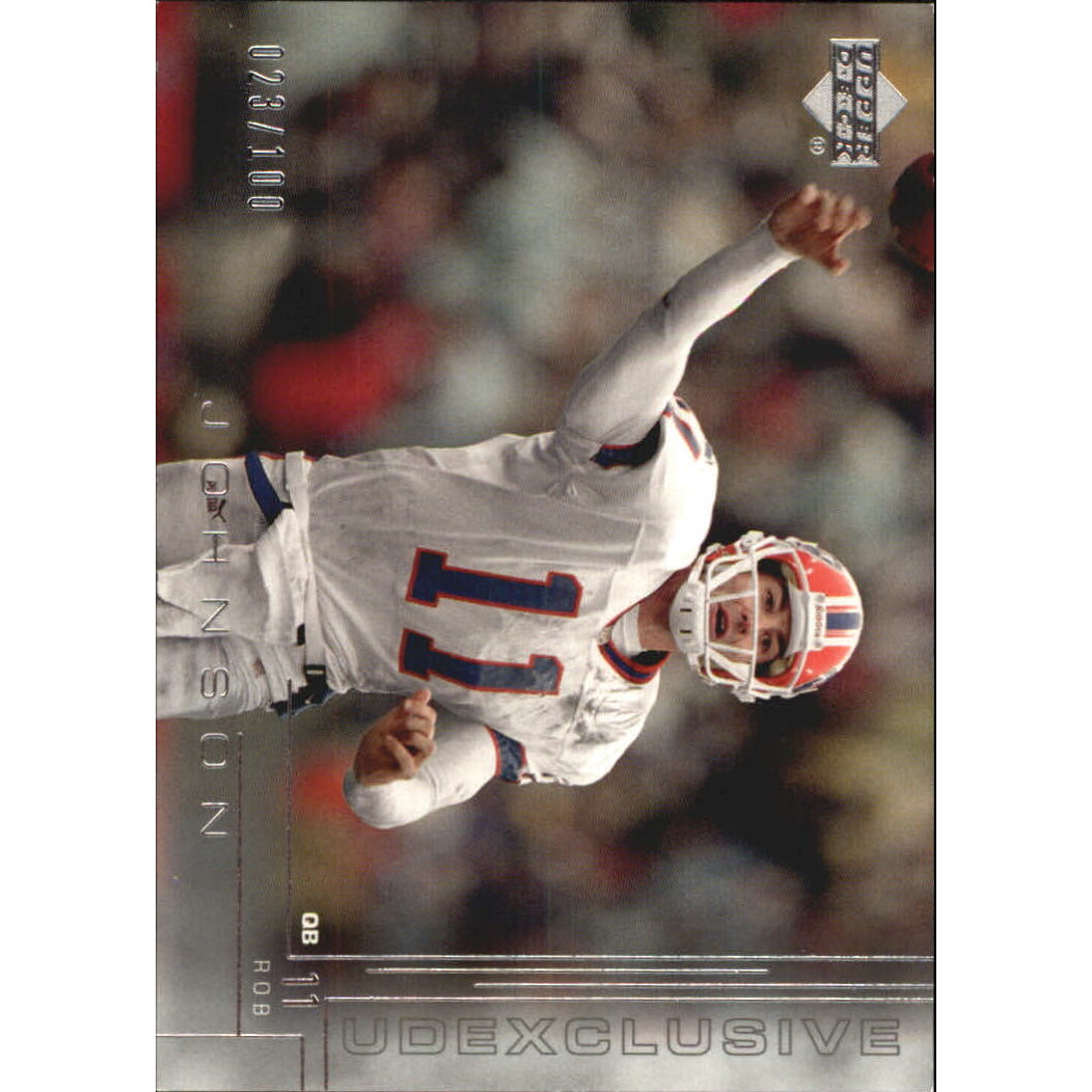 2000 Upper Deck Exclusives Silver #24 Rob Johnson. rookie card picture