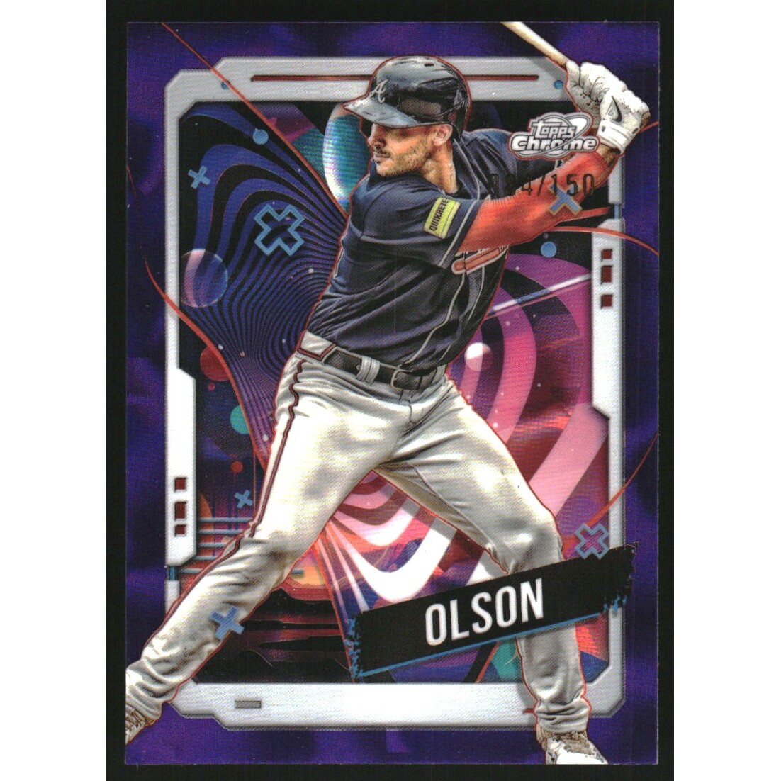 2024 Topps Cosmic Chrome Purple Nebula Refractors #67 Matt Olson. rookie card picture