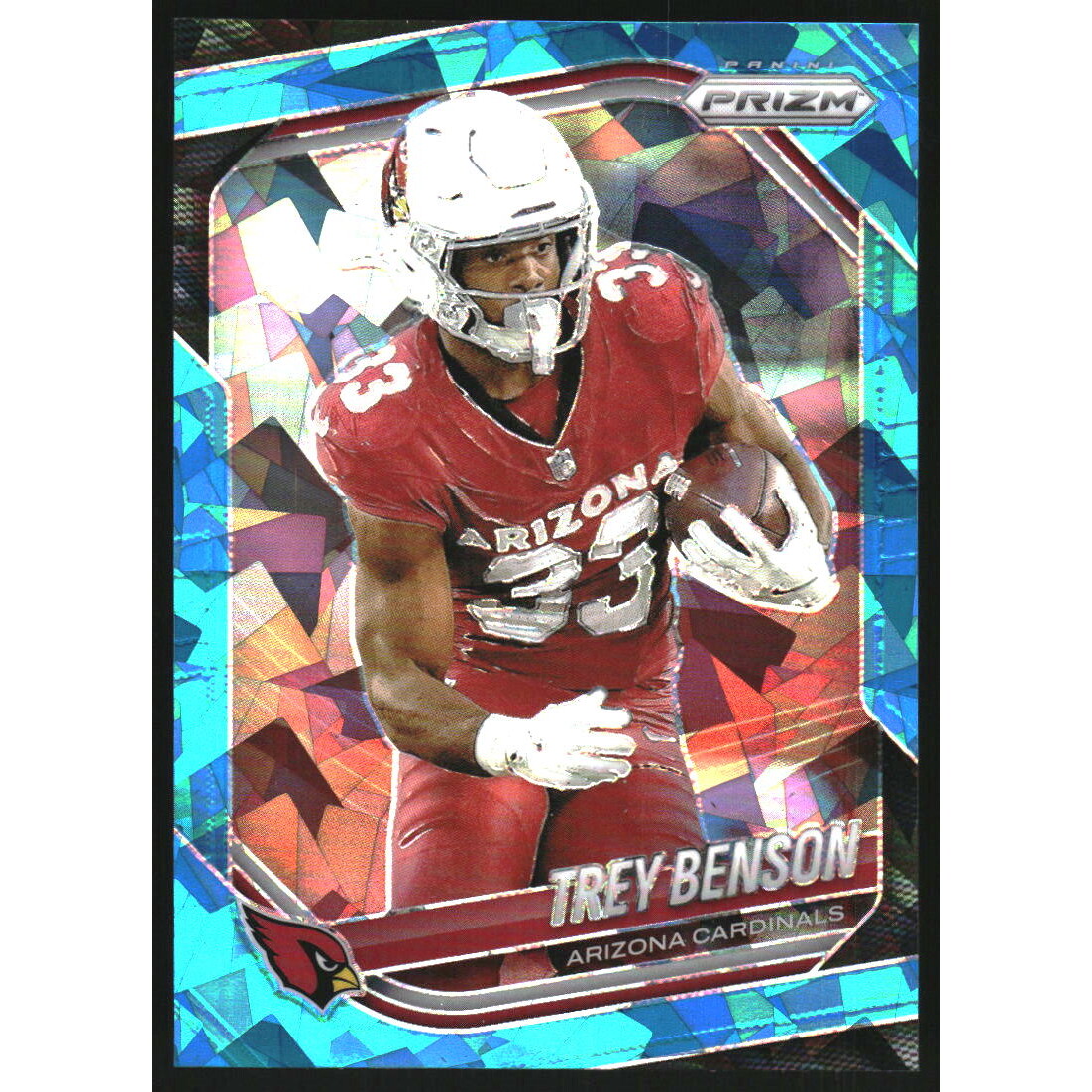 2025 Panini Prizm Prizms Blue Ice #69 Trey Benson