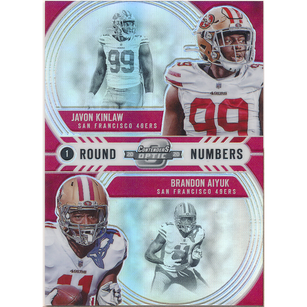 2020 Panini Contenders Optic Round Numbers #12 Brandon Aiyuk/Javon Kinlaw