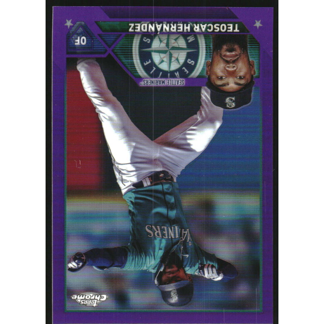 2023 Topps Chrome Update Purple Refractors #USC160 Teoscar Hernandez. rookie card picture