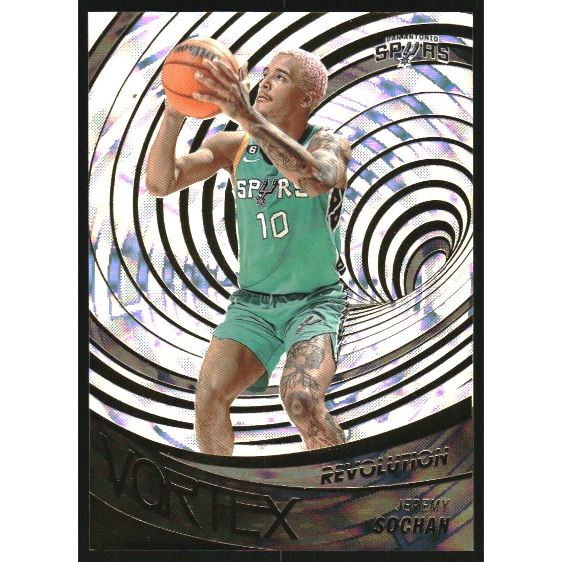 2022-23 Panini Revolution Vortex Fractal #31 Jeremy Sochan 2022-23 Panini Revolution Vortex Fractal #31 Jeremy Sochan