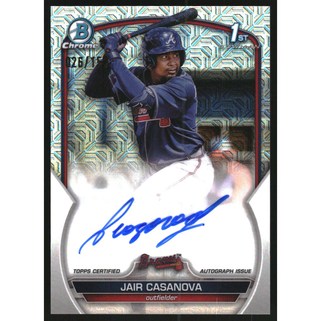 2023 Bowman Chrome Prospect Autographs HTA Choice Refractors #CPAJCA Jair Casanova
