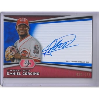 2012 Bowman Platinum Prospect Autographs Blue Refractors #DC Daniel Corcino