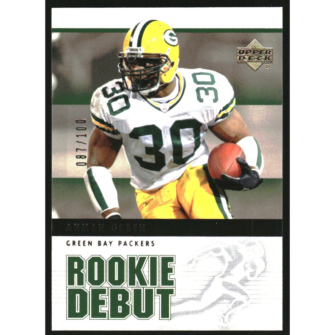 2005 Upper Deck Rookie Debut Gold 100 #37 Ahman Green 2005 Upper Deck Rookie Debut Gold 100 #37 Ahman Green