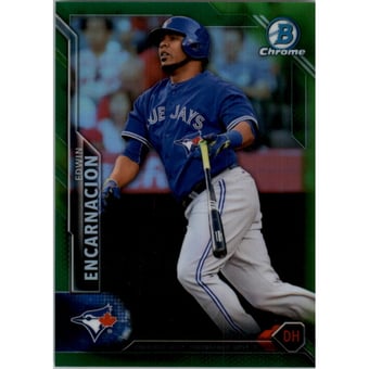 2016 Bowman Chrome Green Refractors #77 Edwin Encarnacion