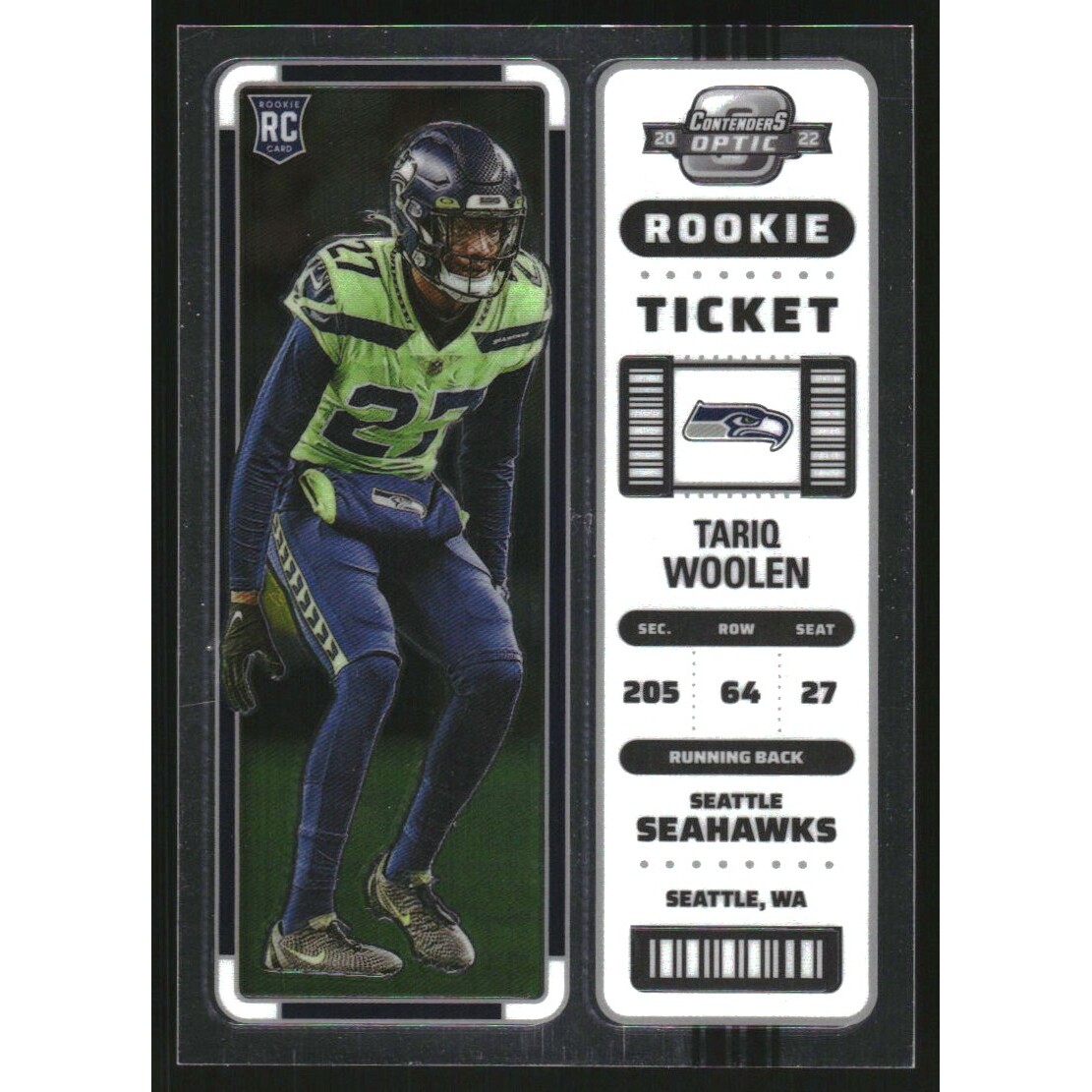 2022 Panini Contenders Optic #100 Tariq Woolen RC