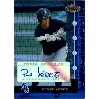 2005 Bowman's Best Blue #117 Pedro Lopez FY AU