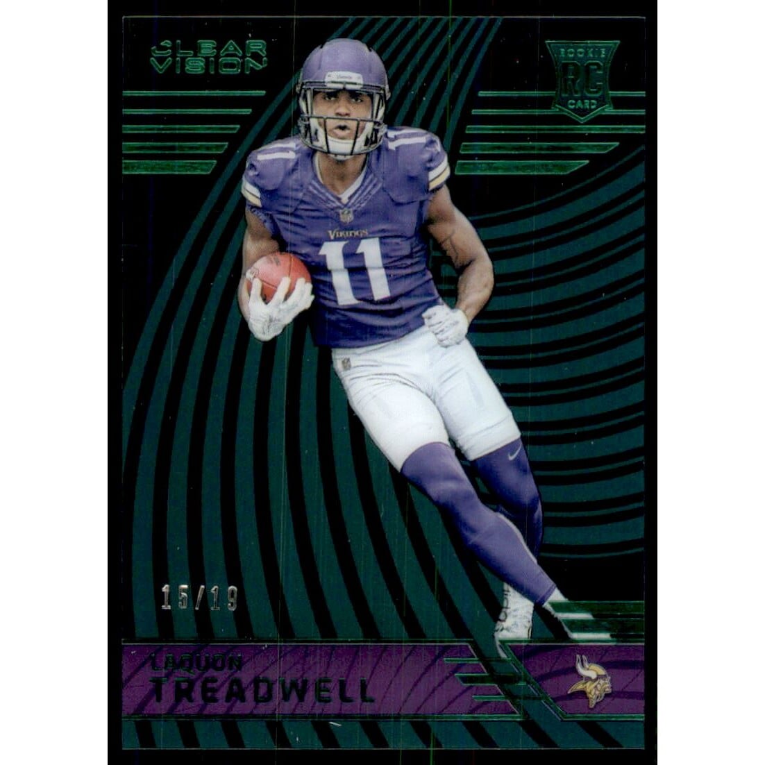 2016 Panini Clear Vision Emerald #170 Laquon Treadwell L3. rookie card picture