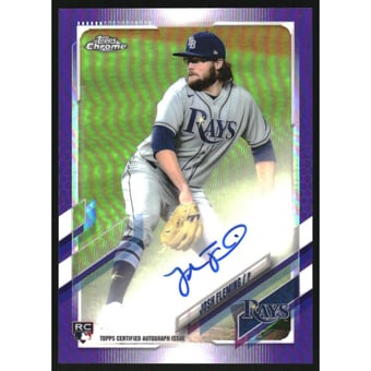 2021 Topps Chrome Rookie Autographs Purple Refractors #RAJF Josh Fleming