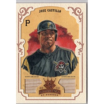 2004 Diamond Kings DK Materials Framed Bronze #111 Jose Castillo Bat-Bat/100
