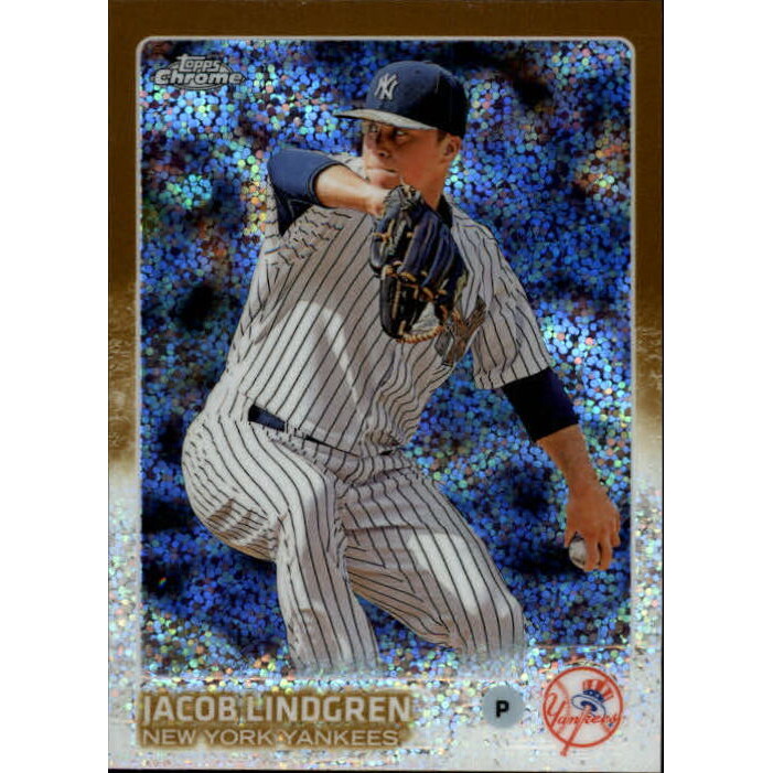 2015 Topps Update Chrome Gold Refractors #US119 Jacob Lindgren. rookie card picture